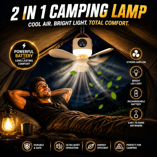 Rechargeable Ceiling Fan With LED