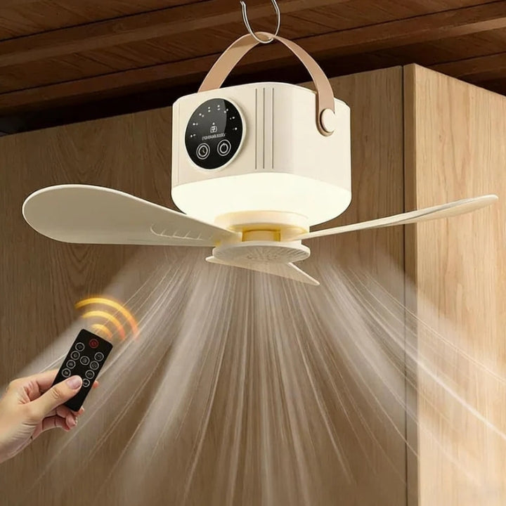Rechargeable Ceiling Fan With LED