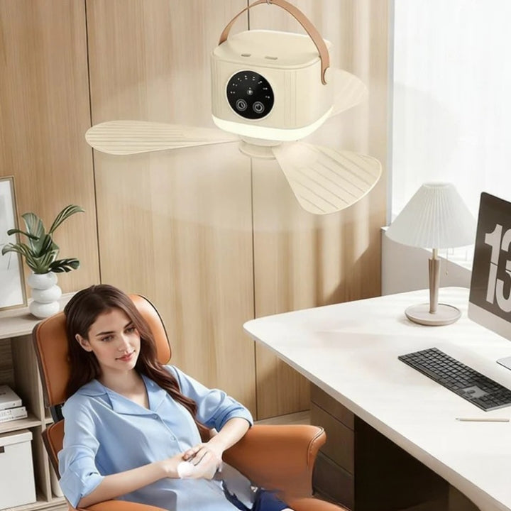 Rechargeable Ceiling Fan With LED