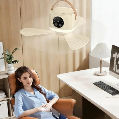 Rechargeable Ceiling Fan With LED