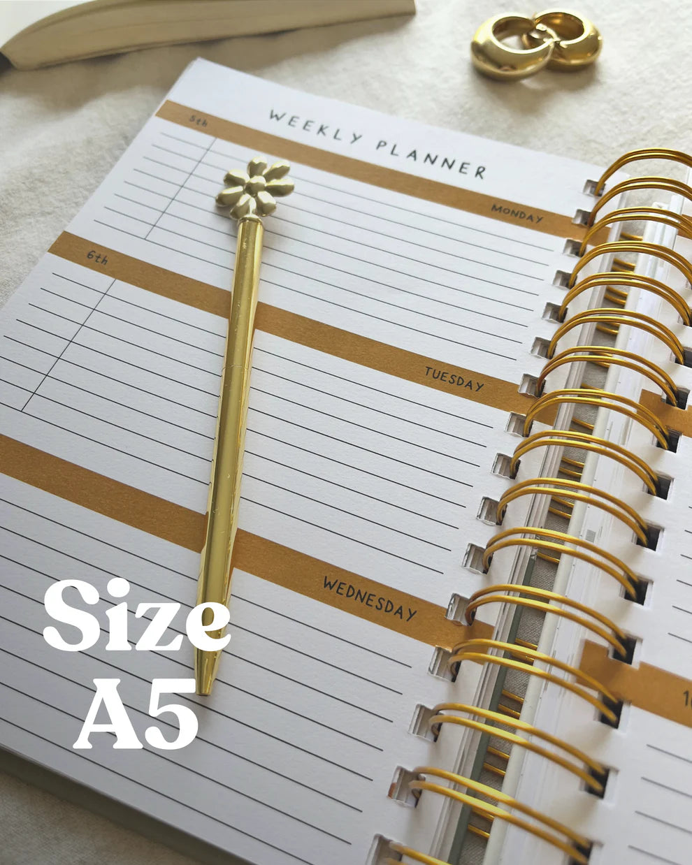 Dated 2026 Planner | A5 Hardcover | Spiral-Bound | Week-to-View | 214 Pages