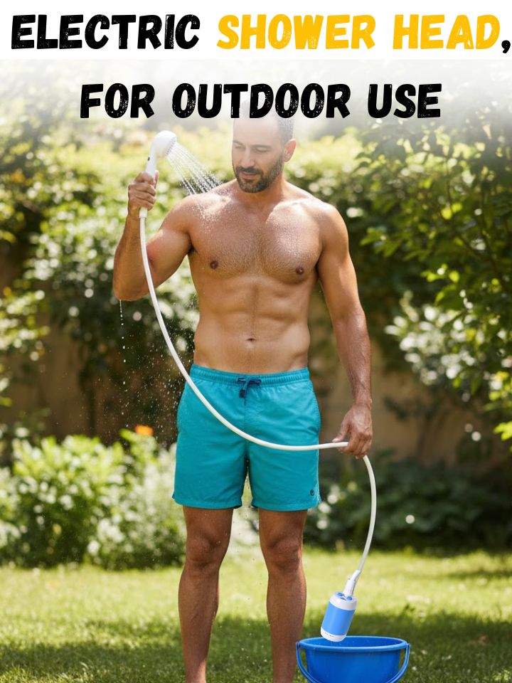 USB Rechargeable Portable Outdoor Shower Set - for Hiking, Bathing, Traveling