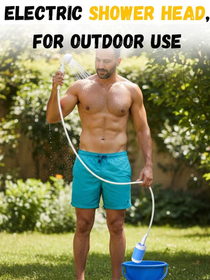 USB Rechargeable Portable Outdoor Shower Set - for Hiking, Bathing, Traveling