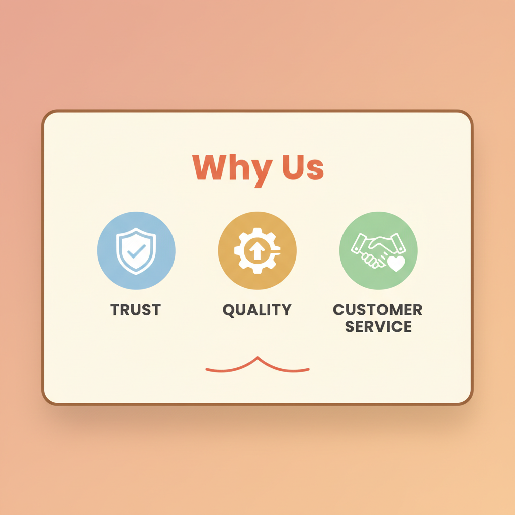 generate a smaill image with why us