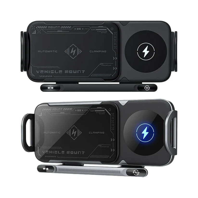 Car Auto Rotating Phone Holder with 15W Wireless Charger