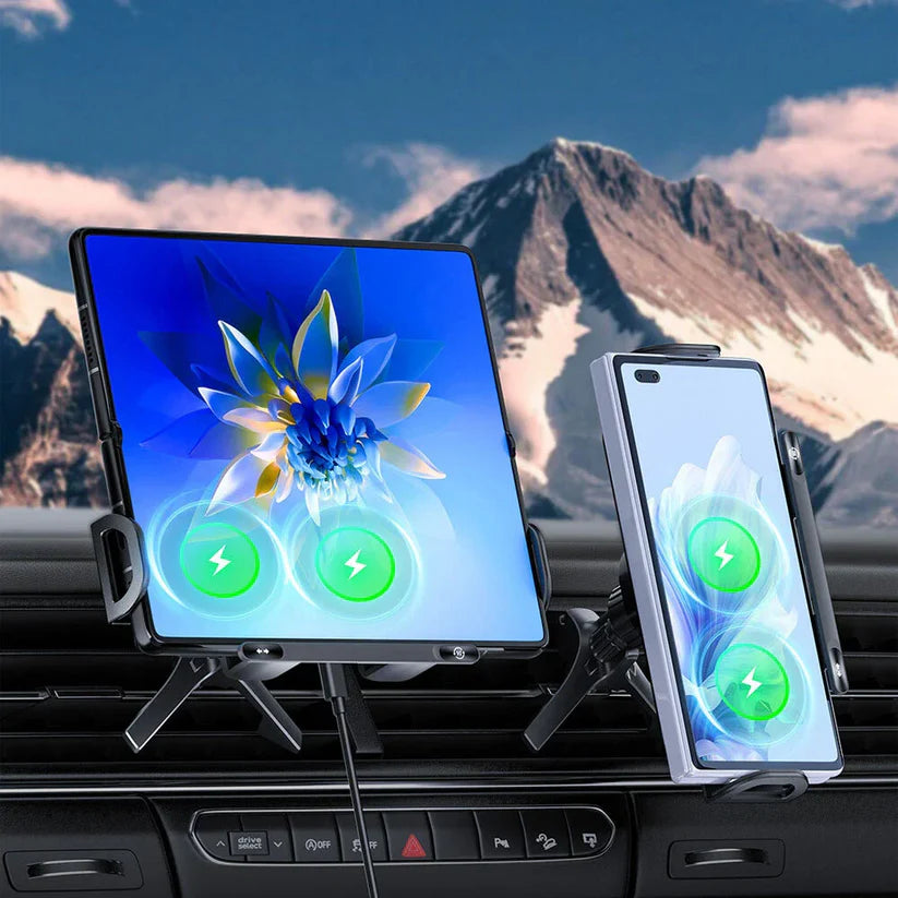 Car Auto Rotating Phone Holder with 15W Wireless Charger